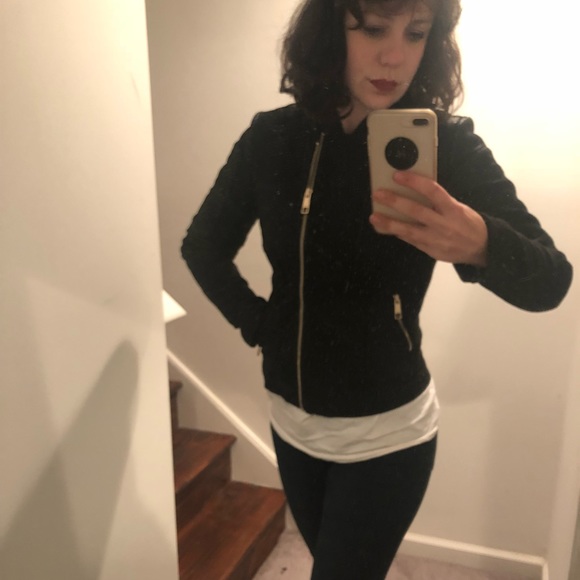 Fall Guess Black Moto Jacket Size Small - Picture 2 of 4